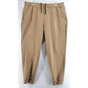 Flx Joggers Jogging Pants Mens Size XL Polyester Performance Leisure Brown